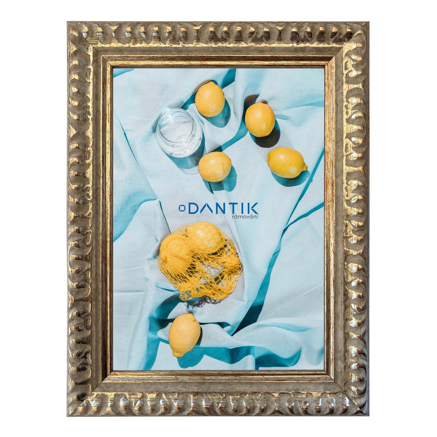 DANTIK - fotorámeček 13x18 z lišty Baroko stříbrná 3242